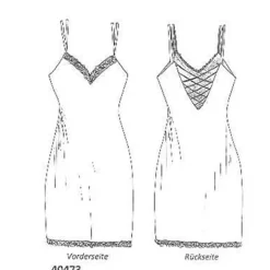 Seide Negligé SAKHALI mit Spitze von GATTINA