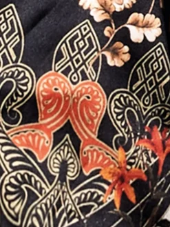 Seide Neglige CHRISTMAS CAPSULE schwarz-gold von Chiara Fiorini