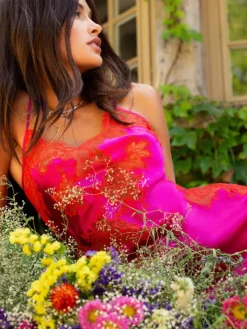 Seide Neglige lang MELINDA von Marjolaine