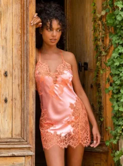 Seide Neglige NYMPHE No. 3 kurz bunt Marjolaine