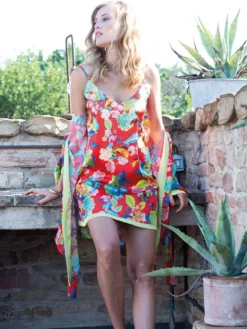 Seide Neglige PAPILLON No. 3 bunt von Chiara Fiorini