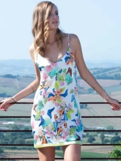 Seide Neglige PAPILLON No. 3 bunt von Chiara Fiorini