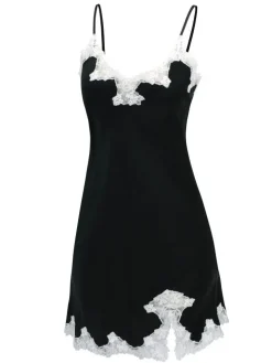 Seide Neglige SATIN + LACE kurz von Eva B. Bitzer