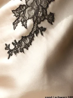 Seide Seidentop FLAVIA mit Caudry Spitze von Marjolaine