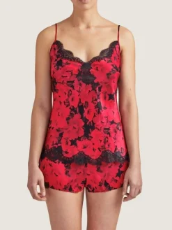 Seide Shorts TOI MON AMOUR rot-schwarz von Aubade