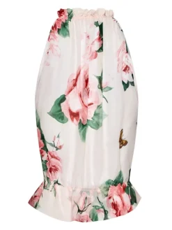 Seide Top OLIVIA BALI rosa geblümt von Cadolle