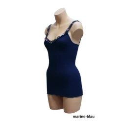 Seide-Baumwolle Seidentop FIOCCA mauve oder dunkelblau von Gattina