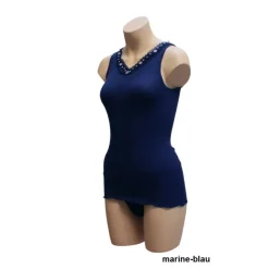 Seide-Baumwolle Unterhemd FIOCCA gerippt von Gattina