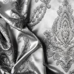 Seidenbettwäsche AVIANO BLACK silbrig-schwarz Seidenweber Collection