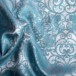 Seidenbettwäsche NOMI ORIENT BLUE türkisblau Seidenweber Collection