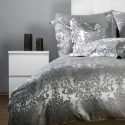 Seidenbettwäsche PORTOFINO ASH grau Seidenweber Collection