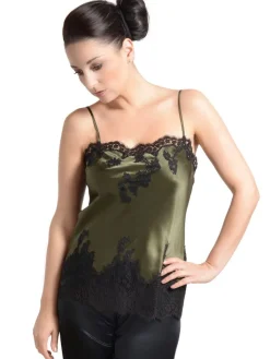 Seiden-Longtop JARDIN mit Spitze von Marjolaine