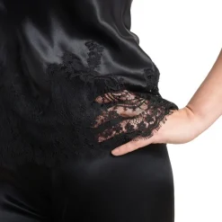 Seiden-Longtop JARDIN mit Spitze von Marjolaine