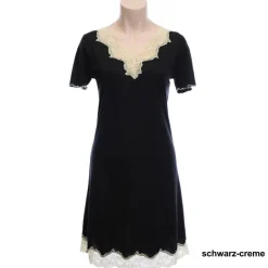 Seidenmix Kurzarm Nachthemd MAHÉ Nr. 1 uni von Nightdreams