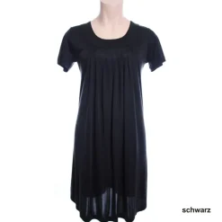 Seidenmix Kurzarm Nachthemd ADELAIDE Nr. 3 uni von Nightdreams