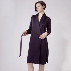 Seidenmix Kurz-Morgenmantel ADELAIDE uni von Nightdreams