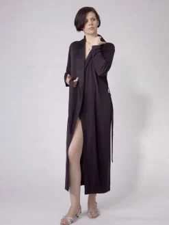 Seidenmix langer Morgenmantel ADELAIDE uni von Nightdreams