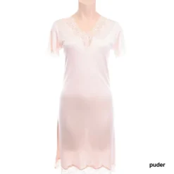 Seidenmix Wirkseide Kurzarm Nachthemd MAHÉ Nr. 1 von Nightdreams