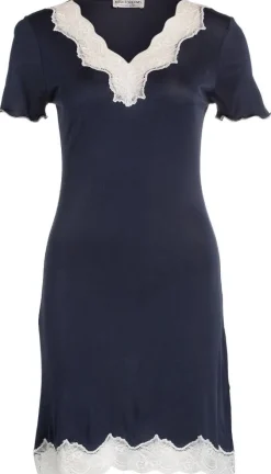 Seidenmix Wirkseide Kurzarm Nachthemd MAHÉ Nr. 1 von Nightdreams