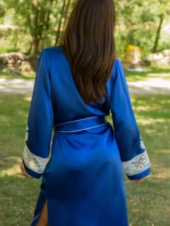 Seiden-Morgenmantel lang MARJOLIE No. 6 exquisit Marjolaine