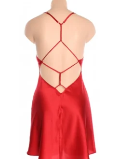 Seidennachthemd DAPHNEE rot oder beere von Marjolaine