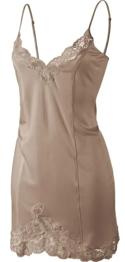 Seidennachthemd Wirkseide kurz TAHITI Spitze von Gattina