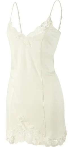 Seidennachthemd Wirkseide TAHITI mit Spitze von Gattina