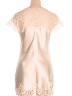 Seidennegligé ETINCELLE No. 3 sandfarben mit Spitze Marjolaine