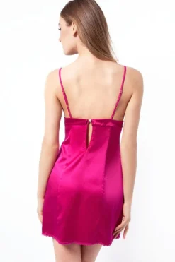 Seidennegligé RASPBERRY RIPPLE fuchsia-pink Mimi Holliday