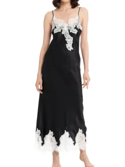 Seiden-Neglige lang MAILIN No. 2 mit Spitze von GATTINA