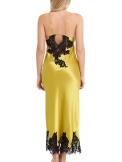 Seiden-Neglige lang MAILIN No. 2 Satin mit Spitze von GATTINA