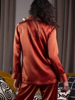 Seidenpyjama NOANE BICOLORE von Marjolaine