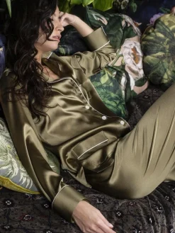 Seidenpyjama NOANE BICOLORE von Marjolaine