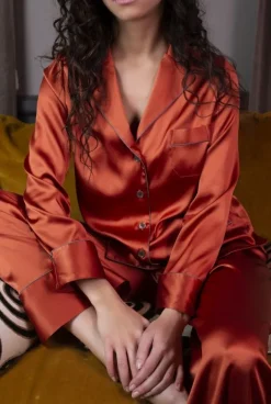 Seidenpyjama NOANE BICOLORE von Marjolaine