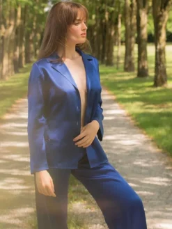 Seidenpyjama SOIE UNIE uni Marjolaine