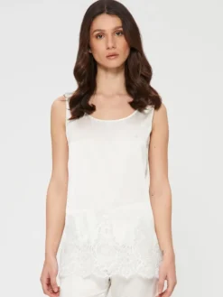 Seidentop Camisole SETA No. 11 mit Spitze uni von Chiara Fiorini