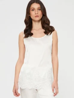 Seidentop Camisole SETA No. 11 mit Spitze uni von Chiara Fiorini