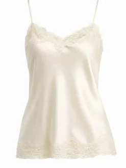 Seidentop DALIA mit Spitze uni von Vivis