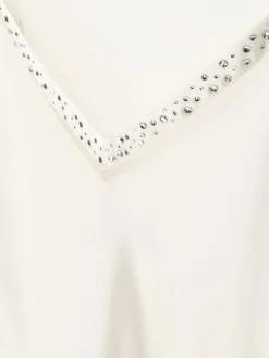 Seidentop JEWELS elfenbeinweiss aus 100% Seide von Luna di Seta