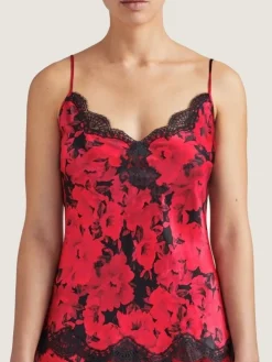 Seiden-Top TOI MON AMOUR rot-schwarz von Aubade