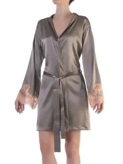 Seta Superior Morgenmantel SUPERBO von Cotton Club mit Seide