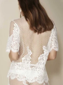 Shirt VALENTINA Netz mit Spitze von Escora