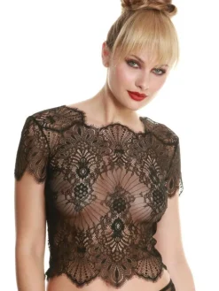 Spitze Kurzarm Top von Prelude Milano