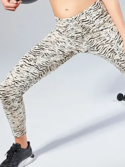 Sport Leggings ECRU mit Tiger-Print von Fürstenberg