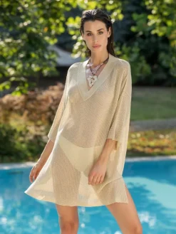 Strandkleid LIPARI in gold von Ritratti Mare