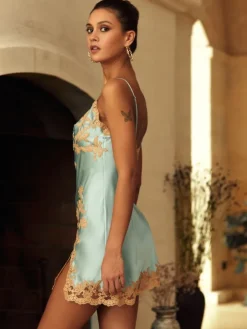 Stretchseide Combinette Reine No. 2 von Marjolaine mit Spitze