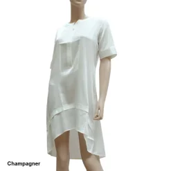 Stretchseide Kurzarm-Nachthemd PROFUMO D'ORO gold oder weiß von Gattina