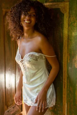 Stretchseide Mini Combinette NACRE No. 2 von Marjolaine