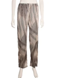 Stretchseide Pyjama- Hose BOA schwarz-weiß von Gattina