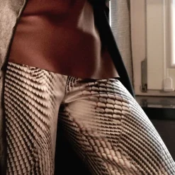 Stretchseide Pyjama- Hose BOA schwarz-weiß von Gattina